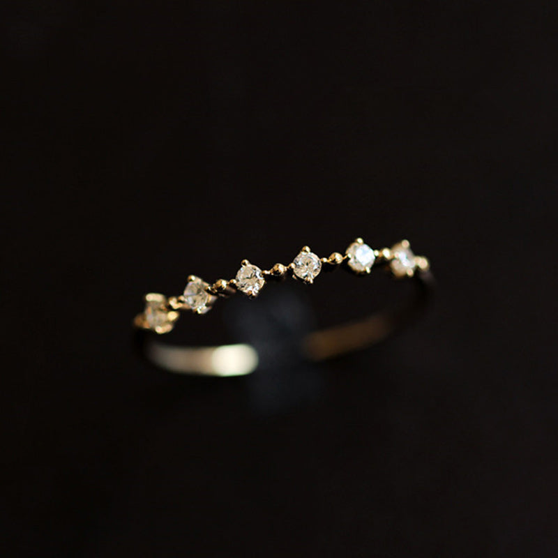 Anello Olivenorma S925 in argento sterling con zirconi