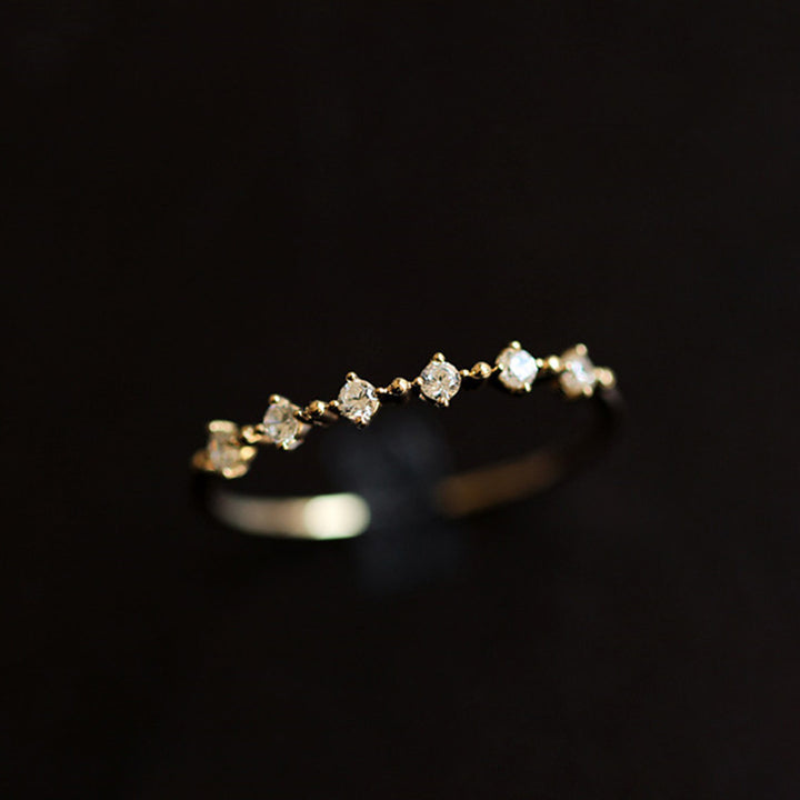 Anello Olivenorma S925 in argento sterling con zirconi