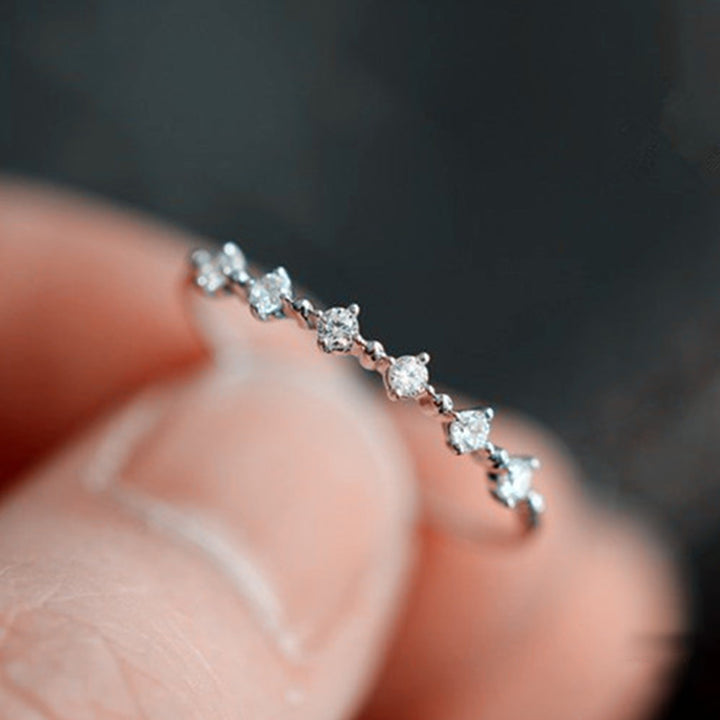 Anello Olivenorma S925 in argento sterling con zirconi