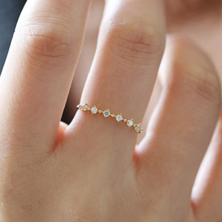 Anello Olivenorma S925 in argento sterling con zirconi