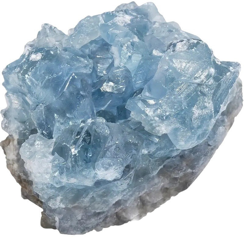 Olivenorma Cluster di cristallo di Celestina naturale irregolare Pietra naturale