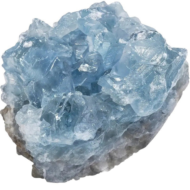 Olivenorma Cluster di cristallo di Celestina naturale irregolare Pietra naturale