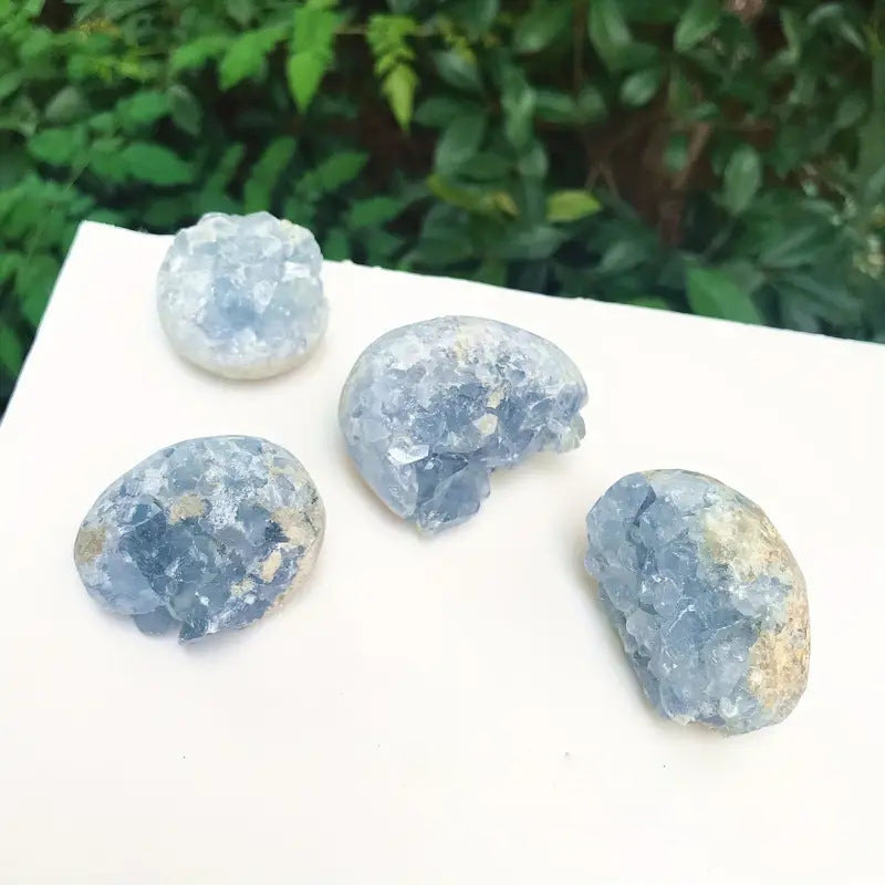 Olivenorma Cluster di cristallo di Celestina naturale irregolare Pietra naturale