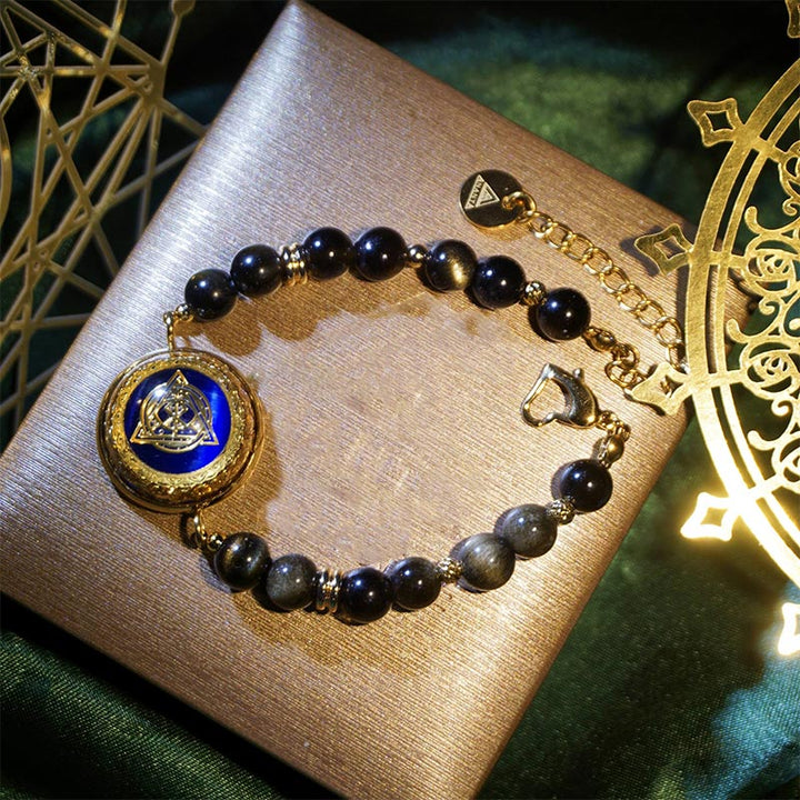 Collana con bracciale in pietra custode in ossidiana Olivenorma 