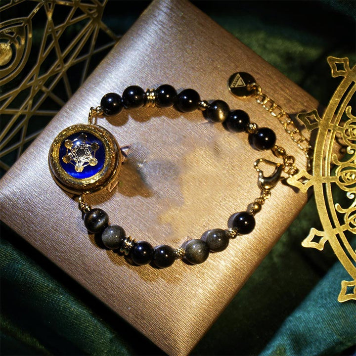 Collana con bracciale in pietra custode in ossidiana Olivenorma 