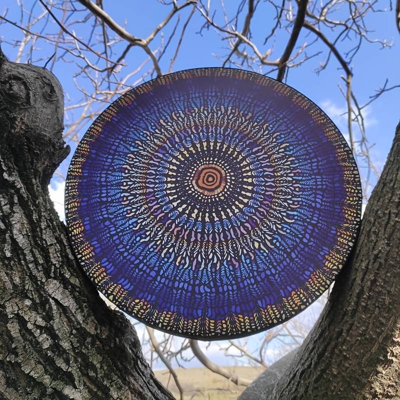 Olivenorma Percussioni artigianali con tamburo dal design unico a mosaico