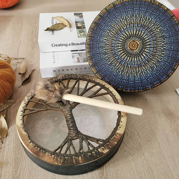 Olivenorma Percussioni artigianali con tamburo dal design unico a mosaico