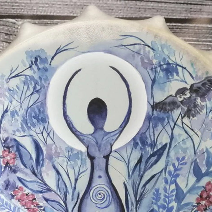 Olivenorma Tamburo Sciamano Decorazione per la casa Tamburo della Dea 