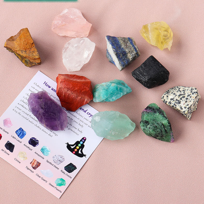 Olivenorma Natural Stone 12 tipi di cristalli grezzi