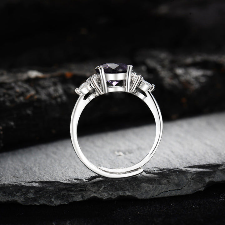 Olivenorma "La presenza lenitiva" - Anello in ametista con zircone