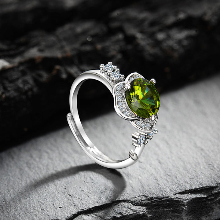 Olivenorma "The Instant Heartbeat" - Anello Empathy in peridoto con zircone