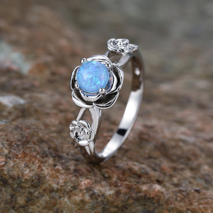 Olivenorma "Rose Of Love" Anello Opale Unico