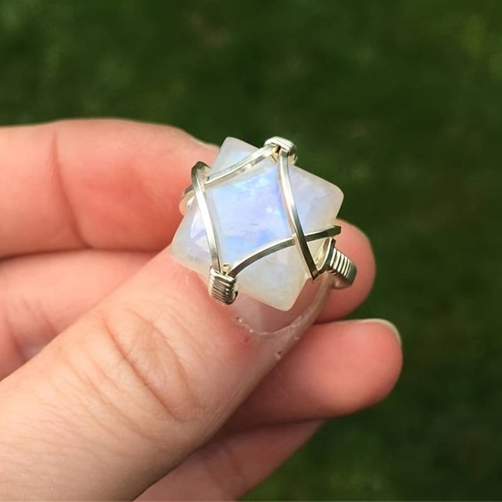 Anello di fidanzamento in opalite bianca Olivenorma