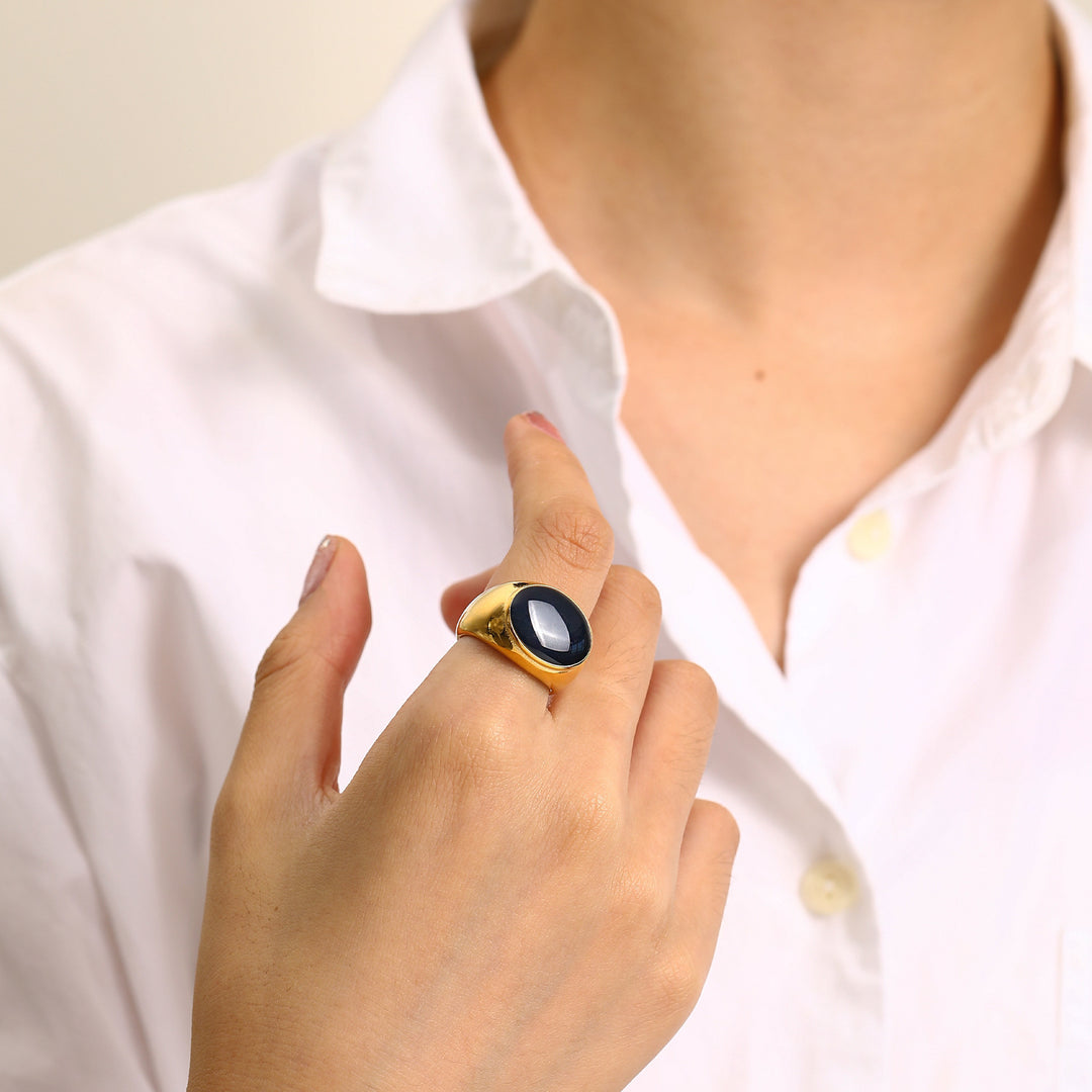 Anello semplice in pietra naturale Olivenorma Francese Nicchia