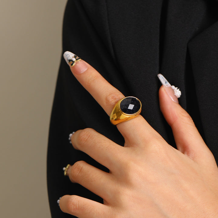 Anello semplice in pietra naturale Olivenorma Francese Nicchia