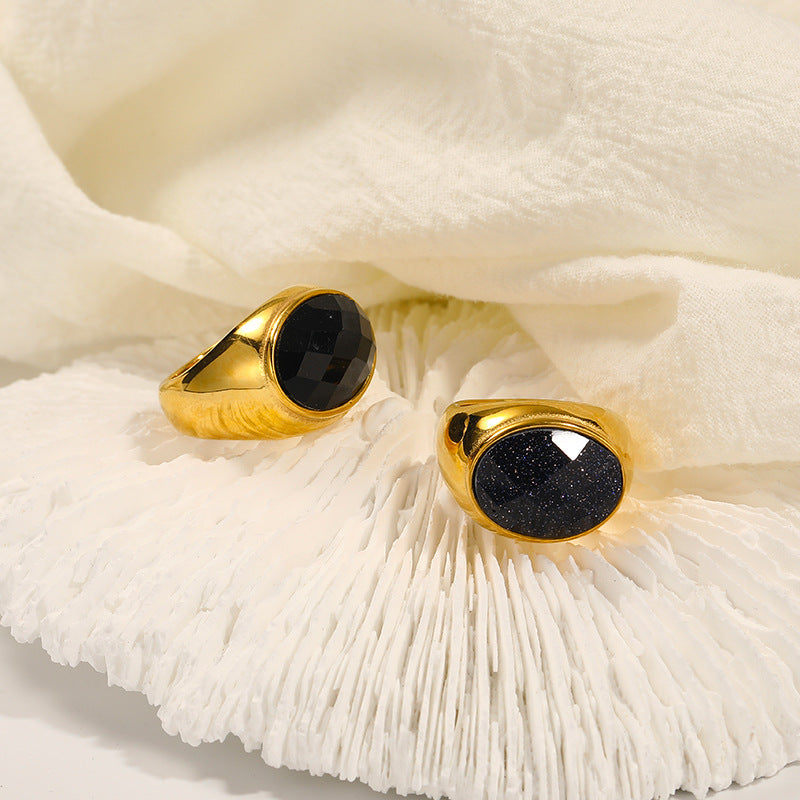 Anello semplice in pietra naturale Olivenorma Francese Nicchia