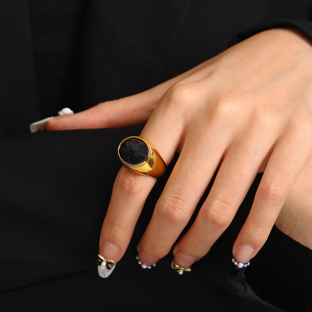 Anello semplice in pietra naturale Olivenorma Francese Nicchia