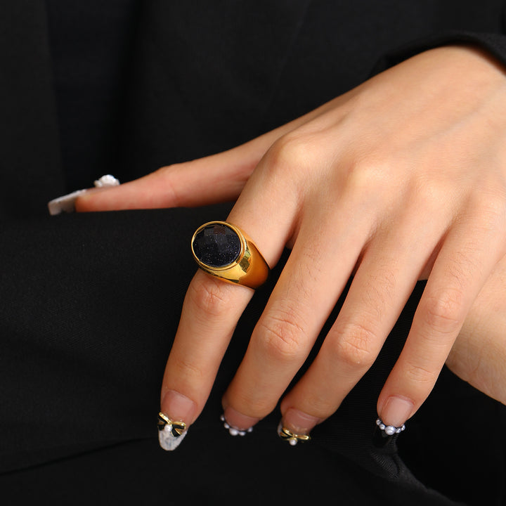 Anello semplice in pietra naturale Olivenorma Francese Nicchia