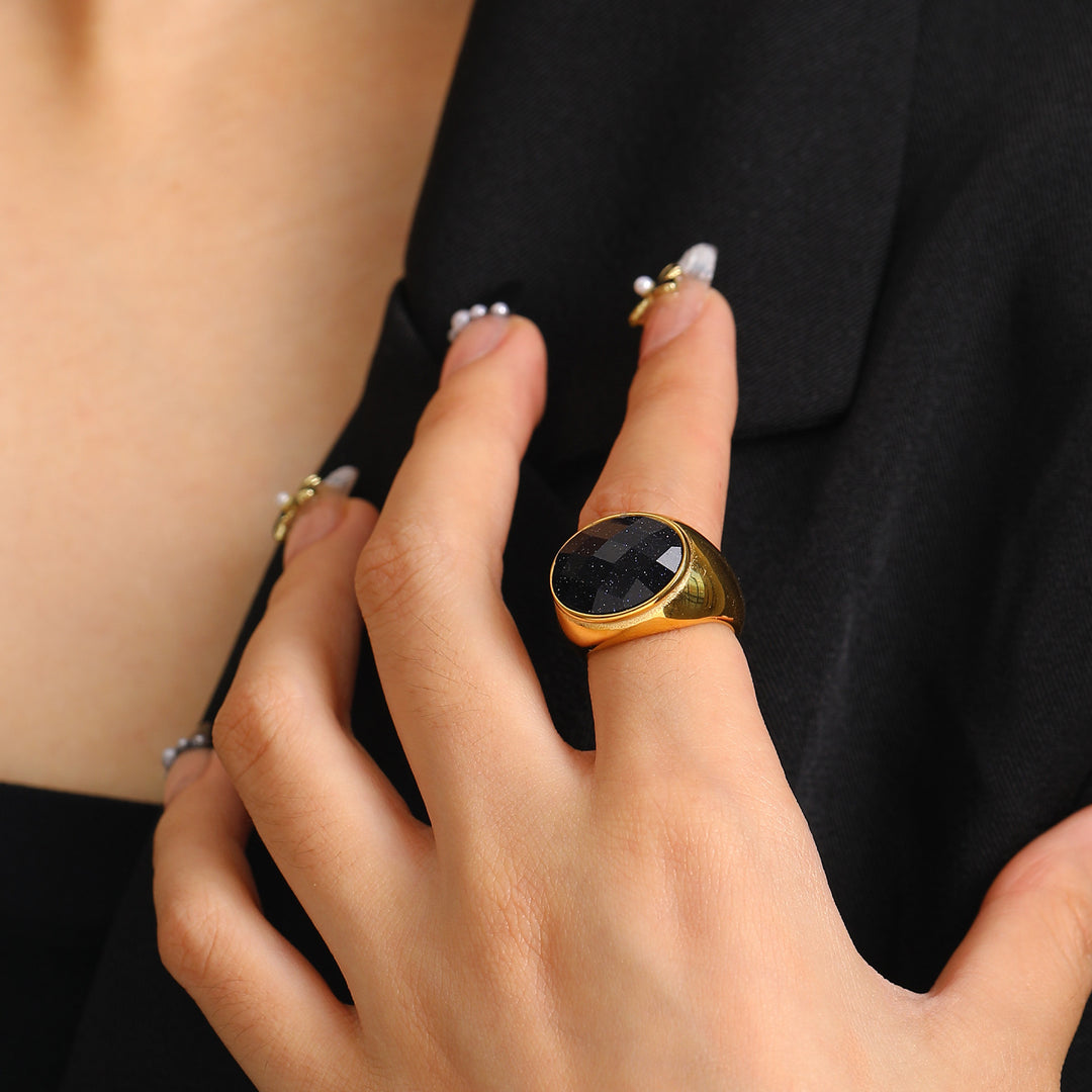 Anello semplice in pietra naturale Olivenorma Francese Nicchia