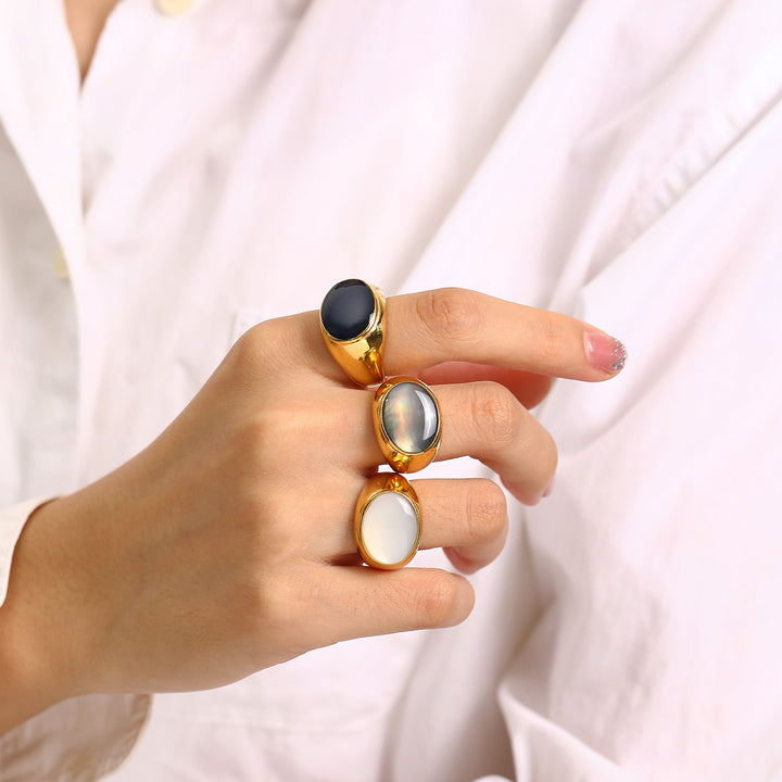 Anello semplice in pietra naturale Olivenorma Francese Nicchia