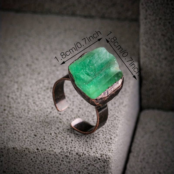 Olivenorma 1PC Anello Regolabile Irregolare in Pietra Grezza Naturale