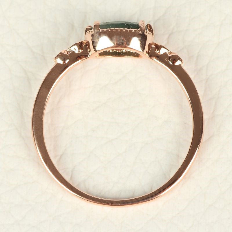 Anello Olivenorma in agata muschiata ovale dorato femminile