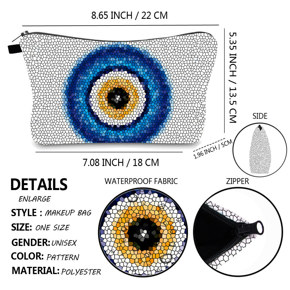 Olivenorma Evil Eye Hamsa Symbol Borsa per il trucco e i cosmetici