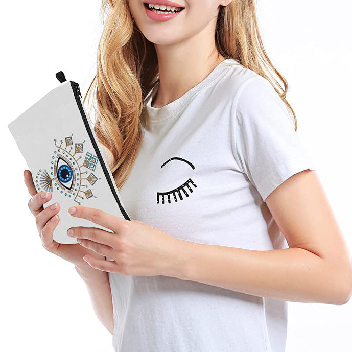 Olivenorma Evil Eye Hamsa Symbol Borsa per il trucco e i cosmetici