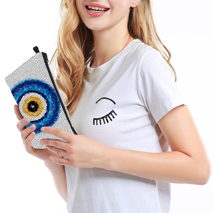 Olivenorma Evil Eye Hamsa Symbol Borsa per il trucco e i cosmetici