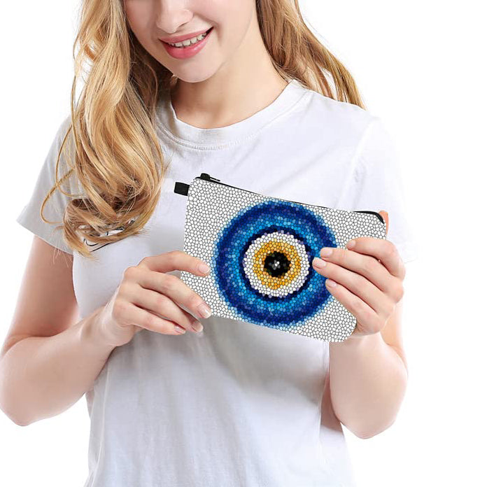 Olivenorma Evil Eye Hamsa Symbol Borsa per il trucco e i cosmetici