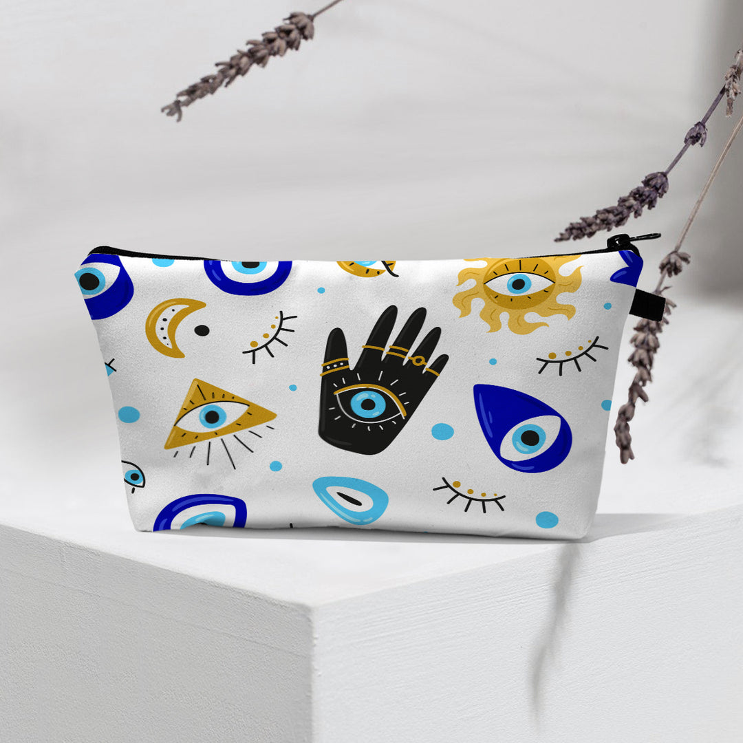 Olivenorma Borsa cosmetica moderna Witchy Boho Evil Eye