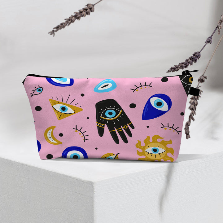 Olivenorma Borsa cosmetica moderna Witchy Boho Evil Eye