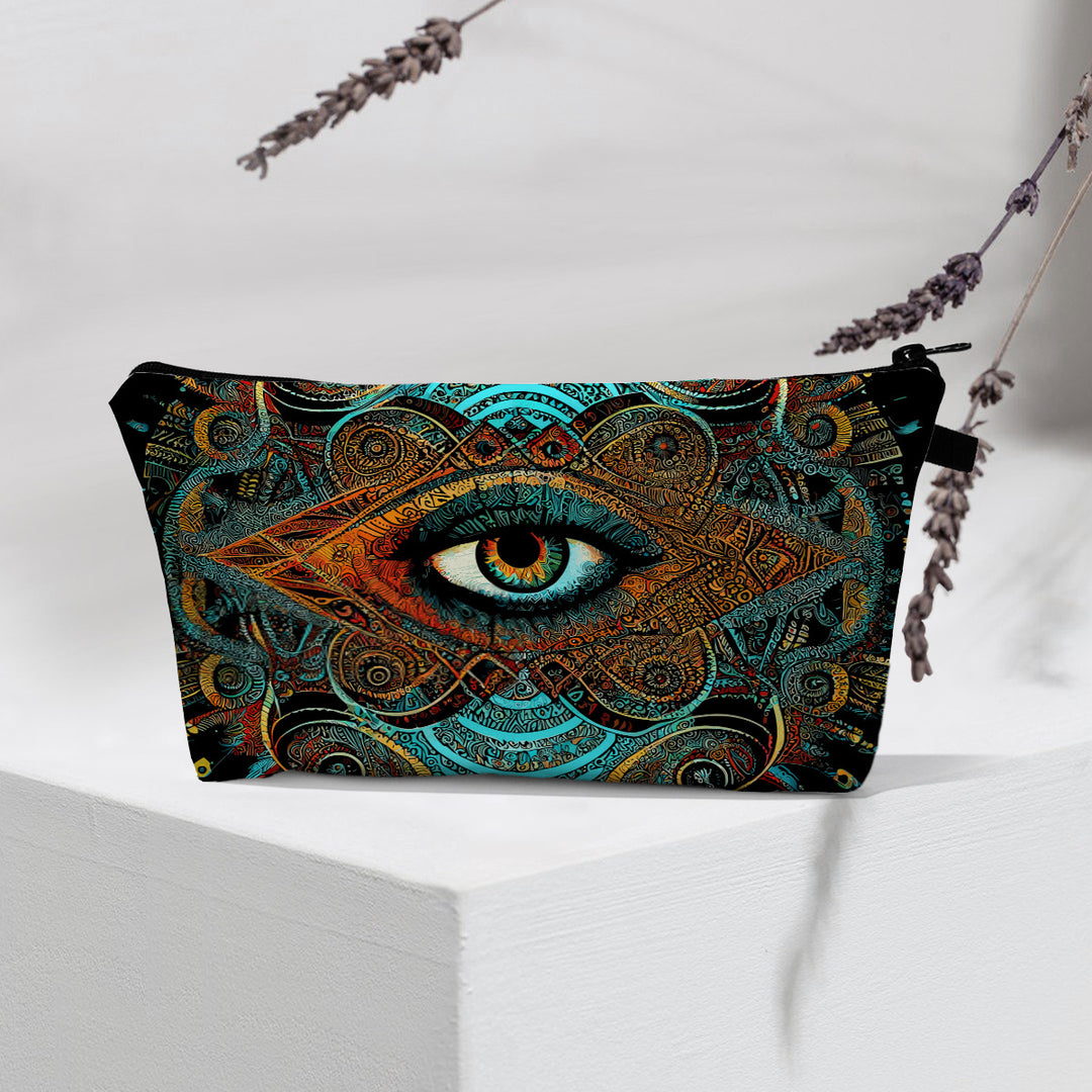 Olivenorma Borsa cosmetica moderna Witchy Boho Evil Eye