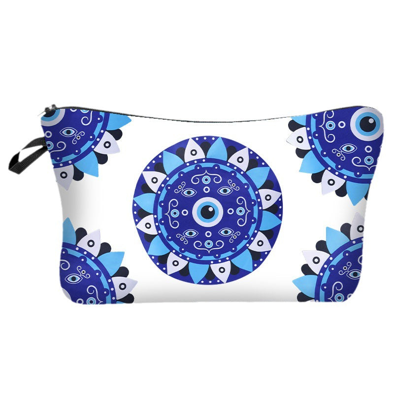 Borsa cosmetica per il trucco Blue Evil Eye Olivenorma