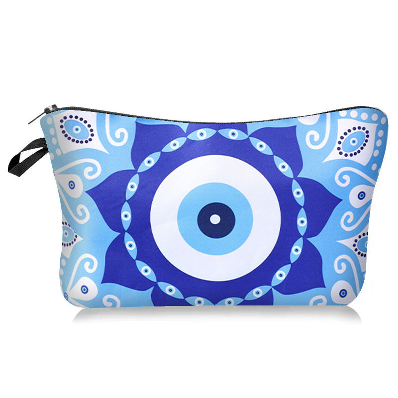 Borsa cosmetica per il trucco Blue Evil Eye Olivenorma