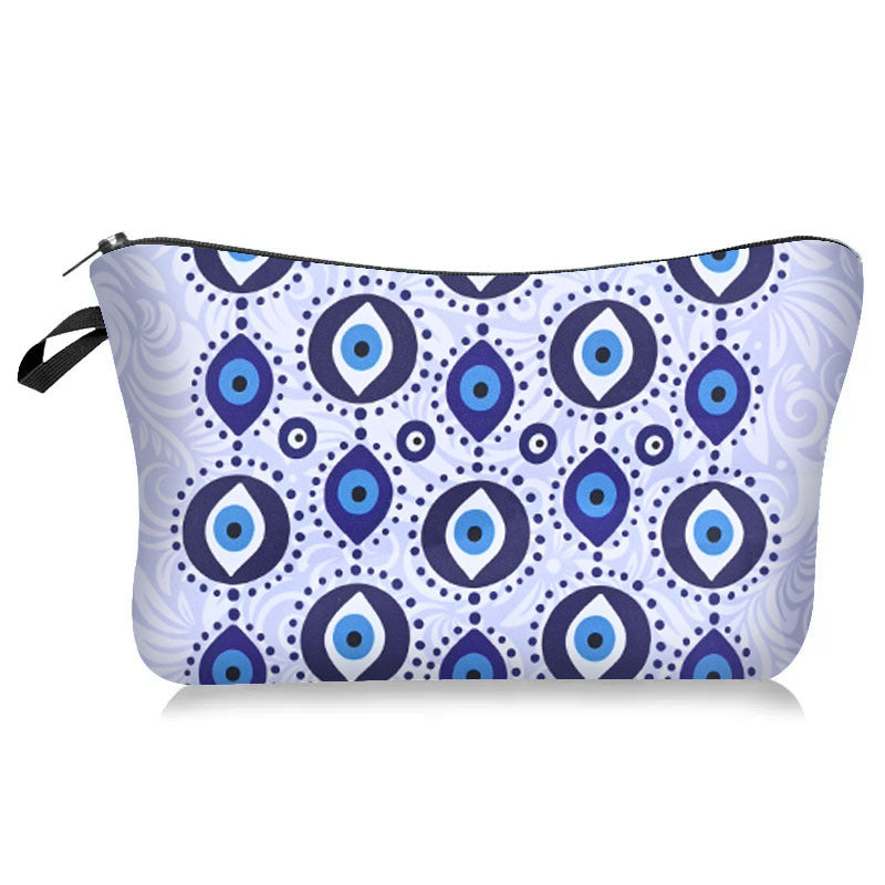 Borsa cosmetica per il trucco Blue Evil Eye Olivenorma