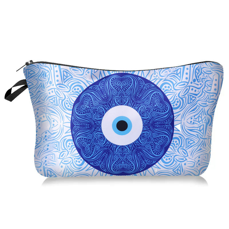 Borsa cosmetica per il trucco Blue Evil Eye Olivenorma