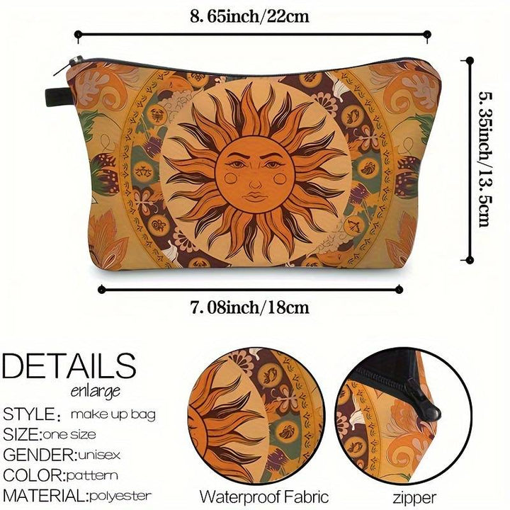 Borsa cosmetica Olivenorma con motivo Sole Luna Stella