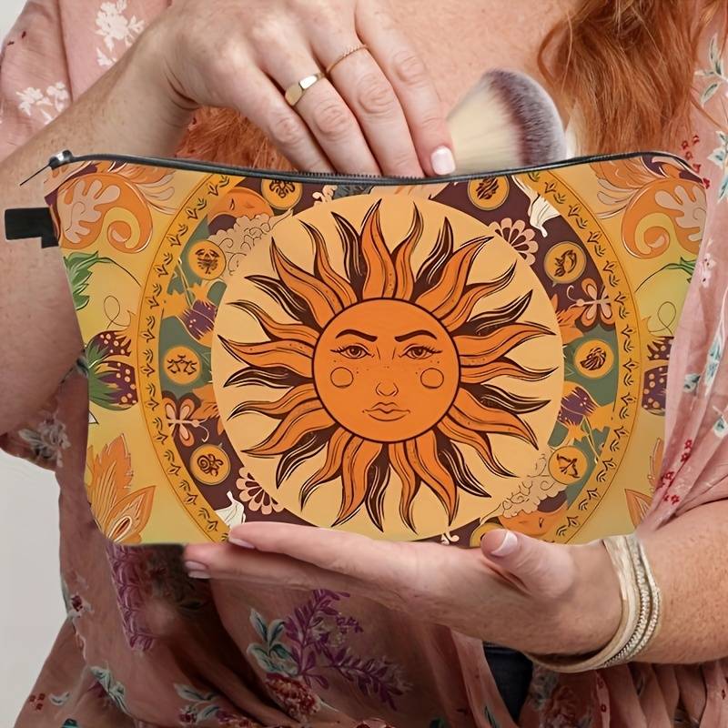 Borsa cosmetica Olivenorma con motivo Sole Luna Stella