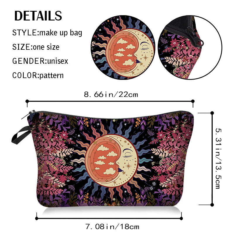 Borsa cosmetica Olivenorma con motivo Sole Luna Stella