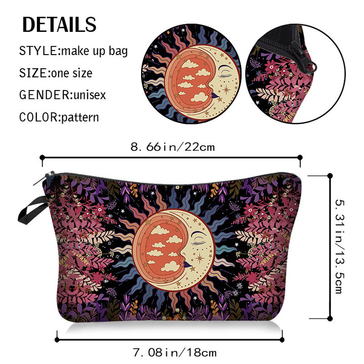 Borsa cosmetica Olivenorma con motivo Sole Luna Stella