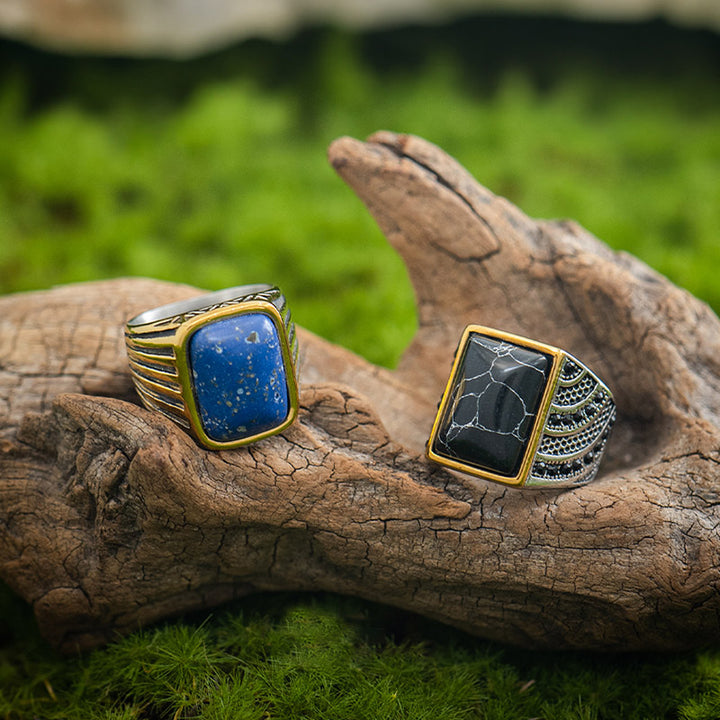 Olivenorma "Triumph Return" - Anello con pietra preziosa del guerriero turco