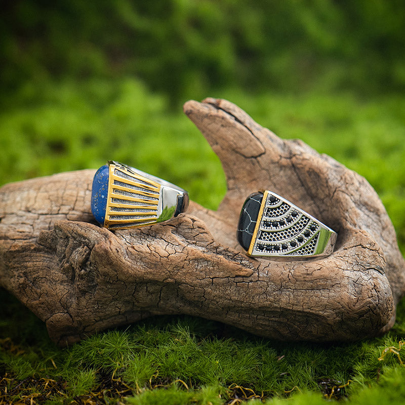 Olivenorma "Triumph Return" - Anello con pietra preziosa del guerriero turco