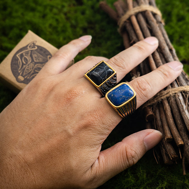 Olivenorma "Triumph Return" - Anello con pietra preziosa del guerriero turco