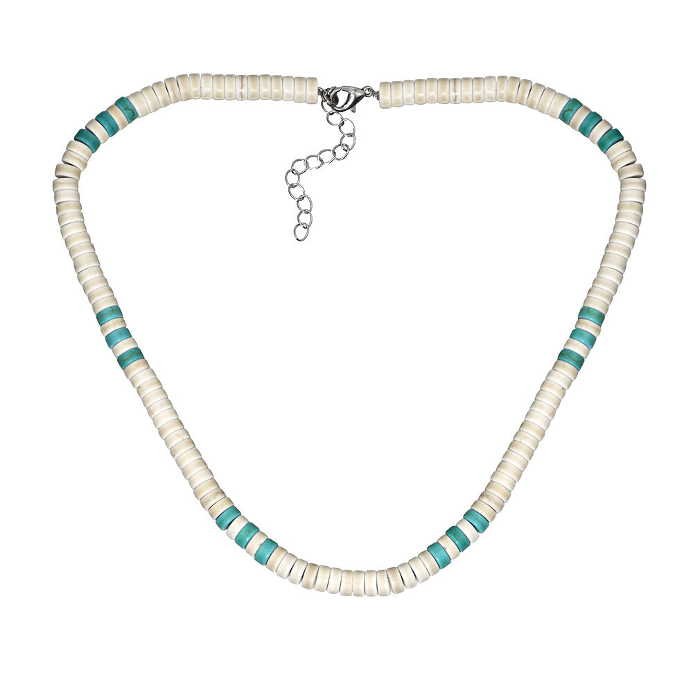 Set di collana con zirconi turchese e larimar Olivenorma 