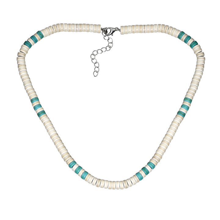 Set di collana con zirconi turchese e larimar Olivenorma 