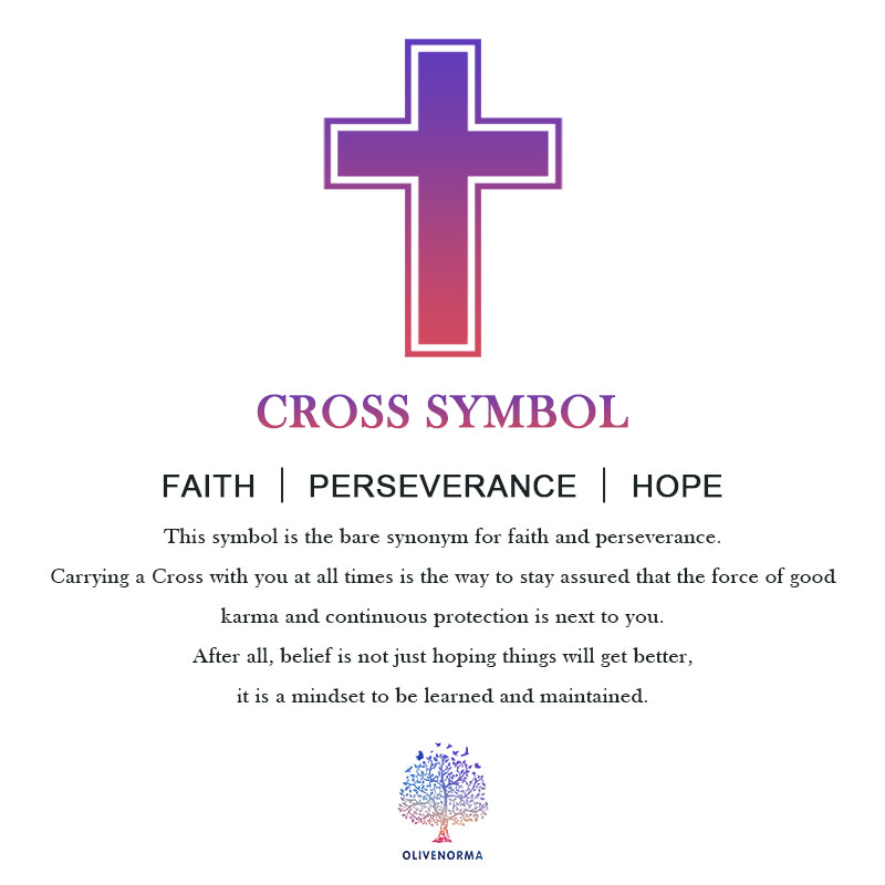 Collana con croce in acciaio inossidabile e perlina di cristallo Olivenorma 