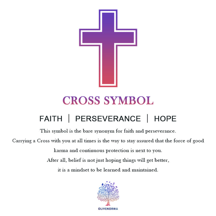 Collana con croce in acciaio inossidabile e perlina di cristallo Olivenorma 