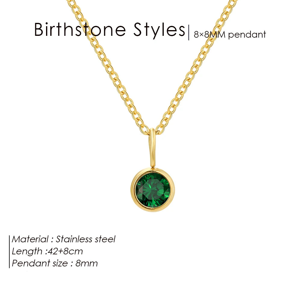 Collana con ciondolo con pietra portafortuna da 8 mm della costellazione Olivenorma
