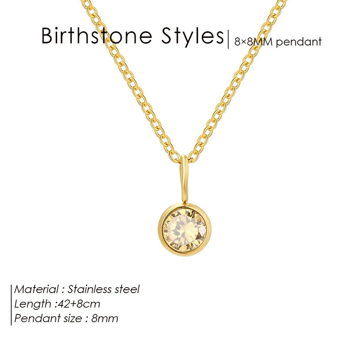 Collana con ciondolo con pietra portafortuna da 8 mm della costellazione Olivenorma